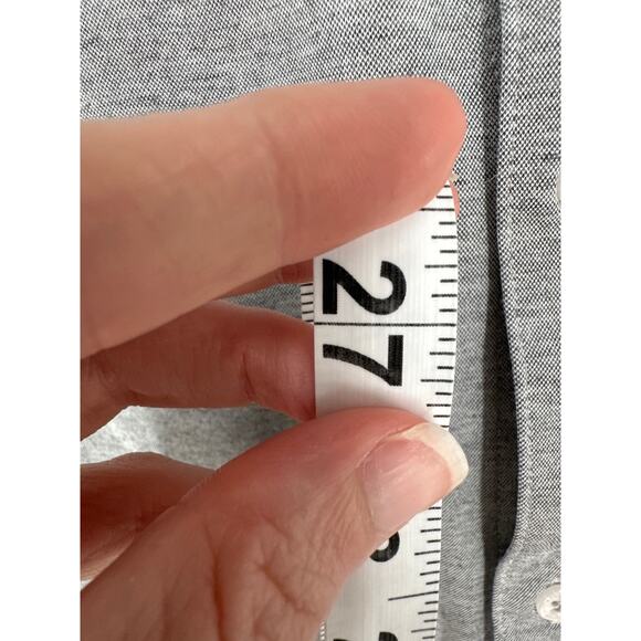 Kit and Ace Shirt Mens Medium Grey Tech Button Long Sleeve Performance - Picture 8 of 9